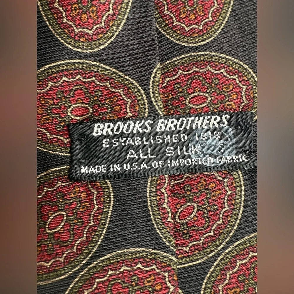 Vintage Brooks Brothers Makers All Silk Tie Made In USA